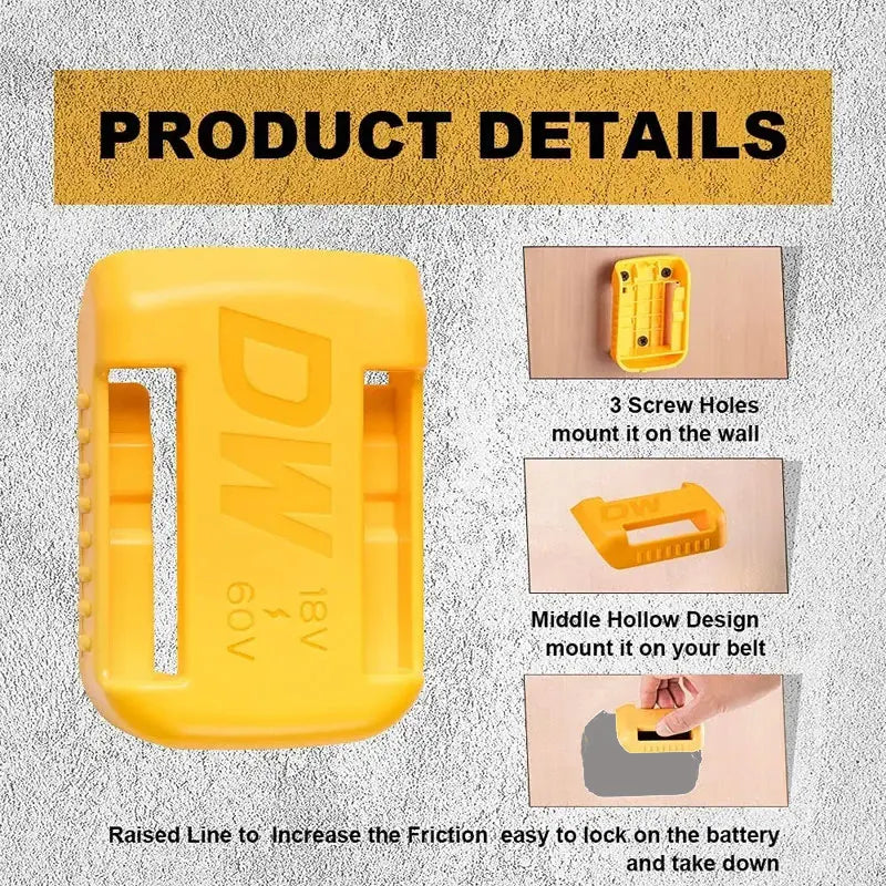 Wall Mount Battery Holder for Power Tool Batteries