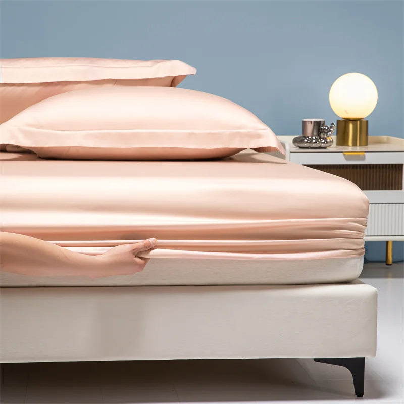 100% Bamboo Bed Sheet Set with Deep Pocket Fitted Sheet