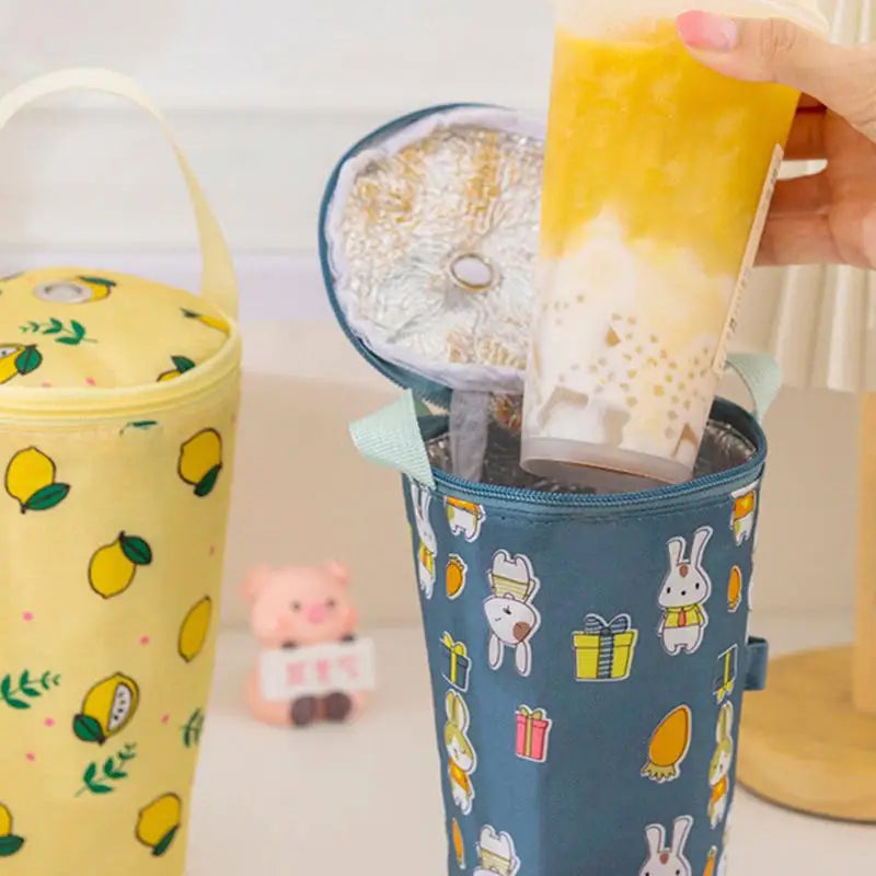 Insulated Tumbler Sleeve with Cartoon Print