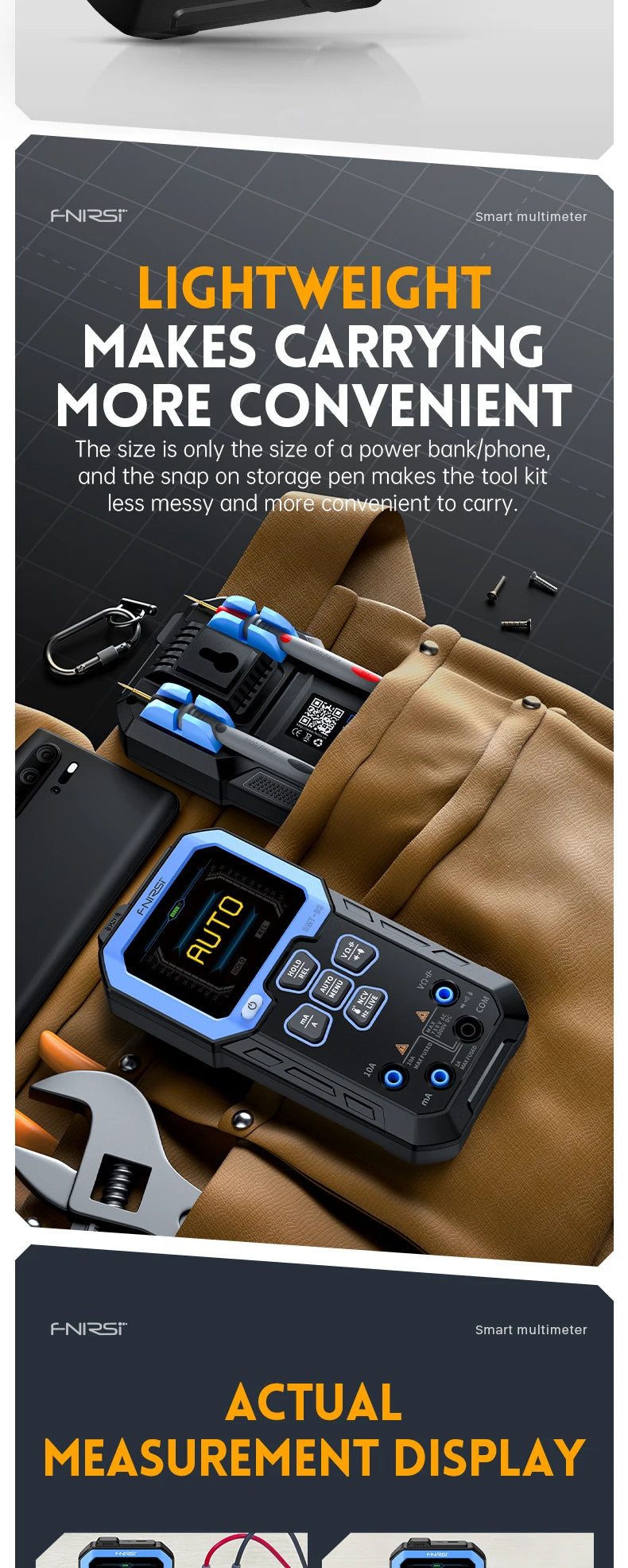 Professional Digital Multimeter with True RMS & Auto Range