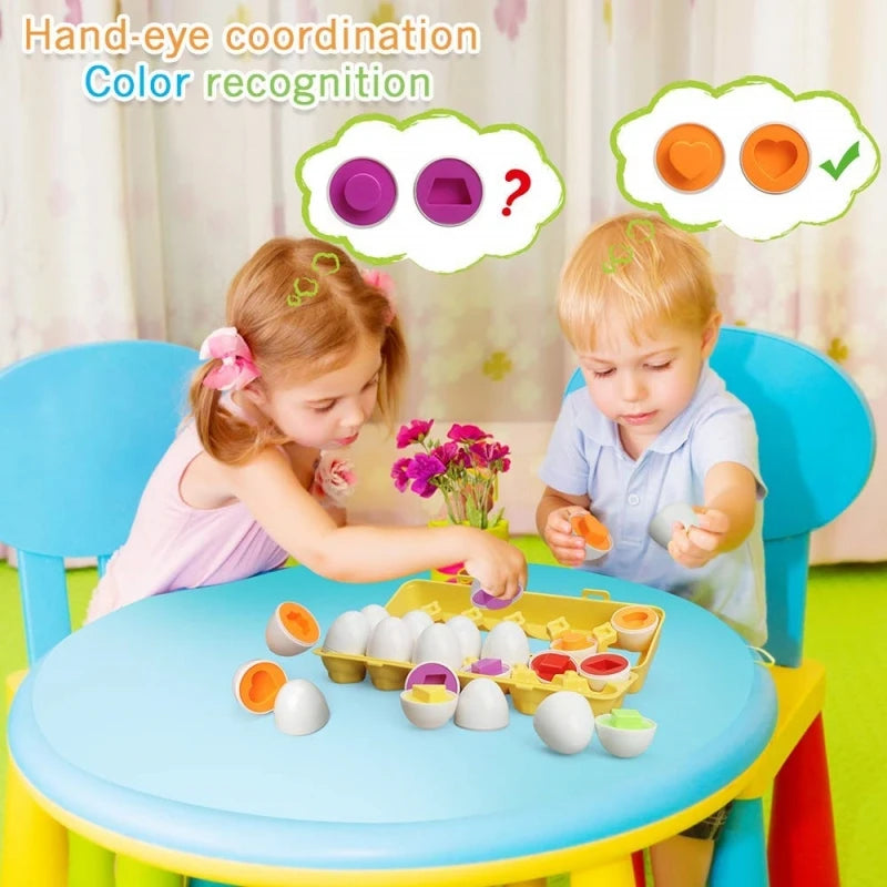 Montessori Shape-Matching Egg Puzzle Set for Toddlers