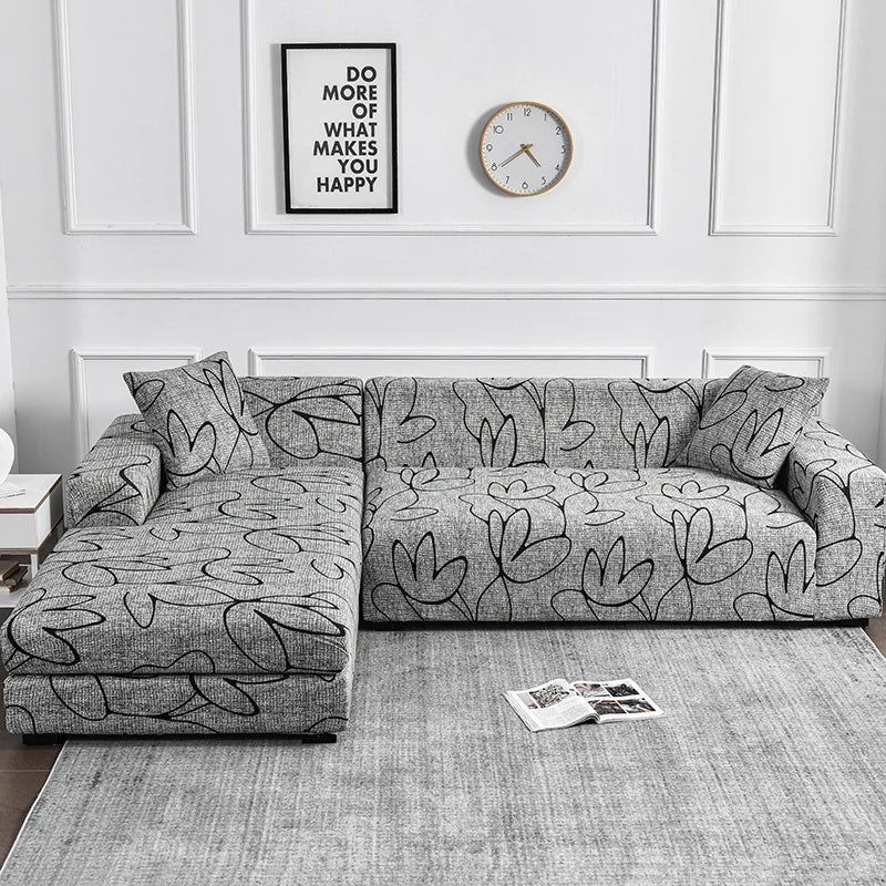Floral Print Stretch Sofa Cover