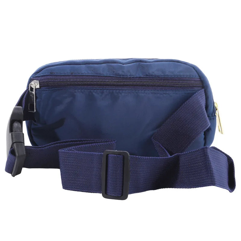 Versatile Nylon Waist Pack with Zippered Pockets