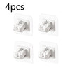 Self-Adhesive Curtain Rod Holders - No-Drilling Clamp Hooks