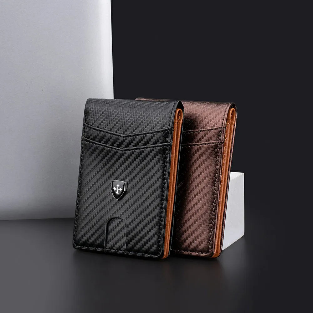 Carbon Fiber RFID Blocking Bifold Wallet for Men