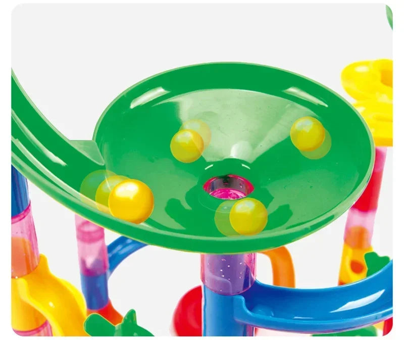 DIY Marble Run Building Blocks Set