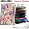 Elegant Floral Metal Card Holder with RFID Protection