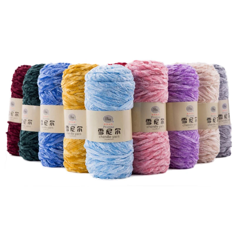 Soft Chenille Yarn for Knitting and Crochet