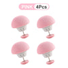 Four pink anti-slip bedsheet quilt clips shown individually on a white background.