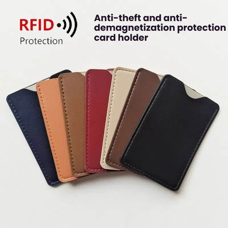 Slim PU Leather RFID Blocking Card Holder Wallet