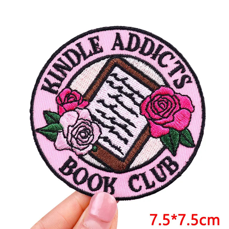Encouraging Embroidered Iron-On Patches for Jackets, Jeans & Bags