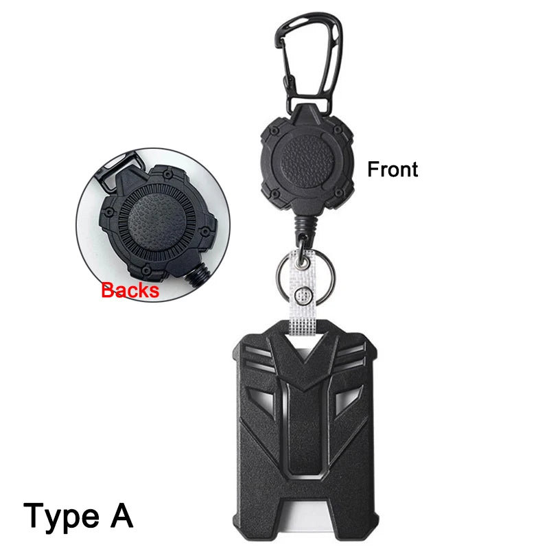 Heavy-Duty Retractable Badge Holder with Card Cover
