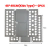 Two gray clothes folding boards with multiple holes for laundry organization