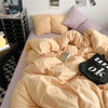 Washed Cotton 4-Piece Bedding Set with Duvet Cover
