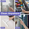 Shower Squeegee with Hanging Silicone Holder for Glass Doors & Mirrors