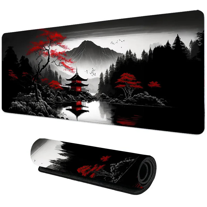 Large Non-Slip Mouse Pad with Night Moonlight Design