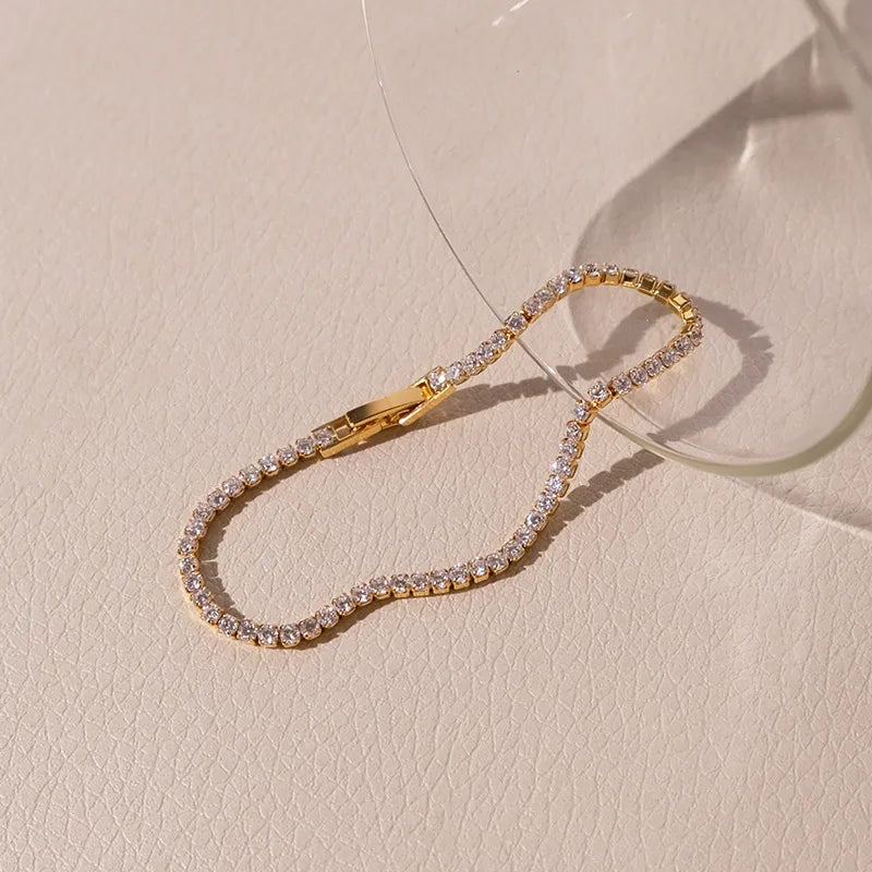 Bracelet Tennis en Zircon Cubique Délicat