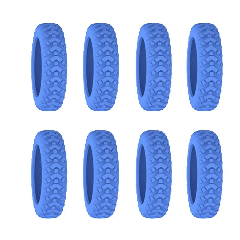 Silent Silicone Luggage Wheel Protectors (8-Pack)