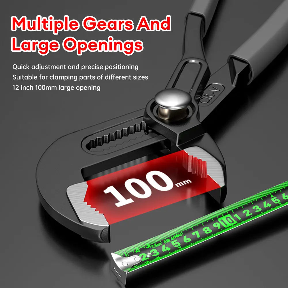 Quick-Release Water Pump Pliers with Adjustable Grip