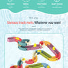 A set of colorful, interlocking plastic duck slide track parts for toddlers to play with in the water.