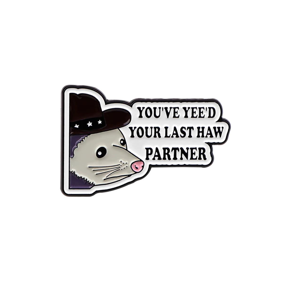 Cute Opossum Enamel Pin
