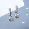 Boucles d'oreilles créoles Moissanite en Argent Sterling