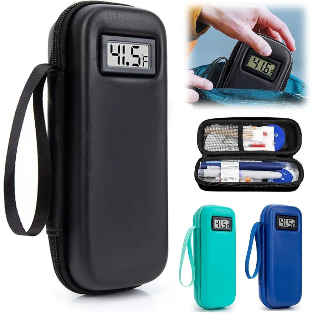 Insulin Cooler Travel Case with Digital Thermometer Display