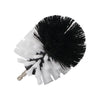 A drill brush cleaning set featuring black and white bristles for cleaning tiles, bathroom surfaces, or cars.