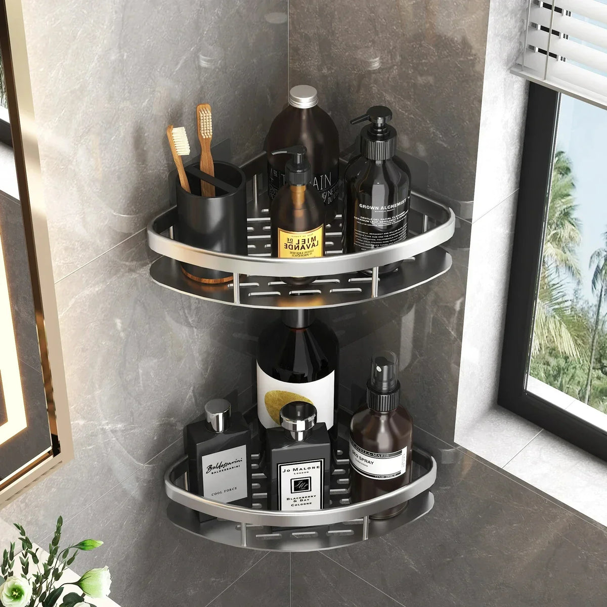 Étagère Murale en Aluminium pour Salle de Bain et Cuisine