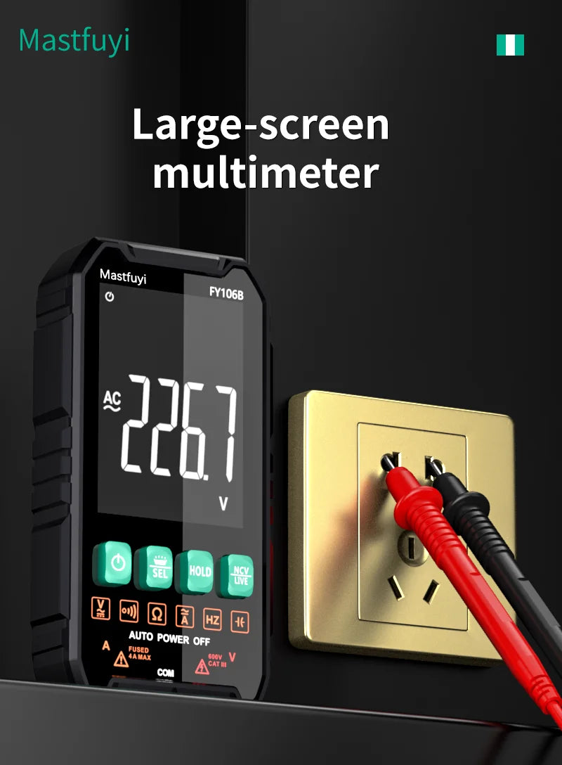 6000-Count Auto-Ranging Digital Multimeter with True RMS
