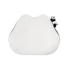 White car seat cover set featuring a panda headrest pillow.