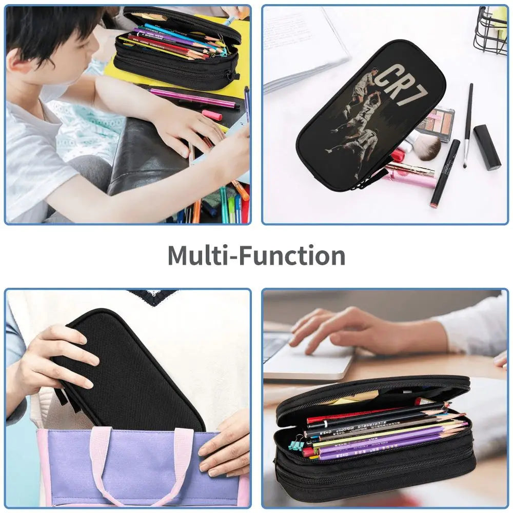 Soccer Star Pen Case – Large-Capacity Pencil Pouch