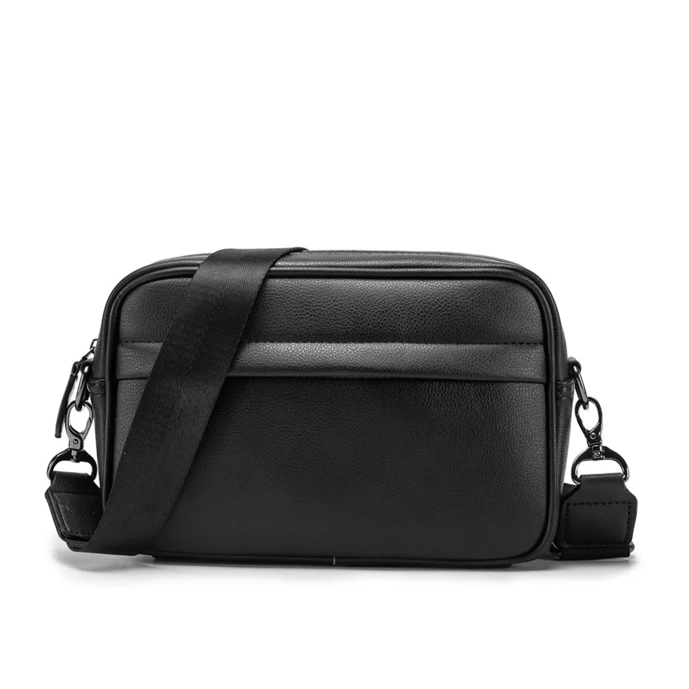 Classic PU Leather Men's Crossbody Messenger Bag