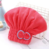 Quick-Dry Microfiber Shower Cap with Bowtie Detail