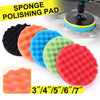 5-Piece Foam Waffle Polishing Pad Set for Car Detailing