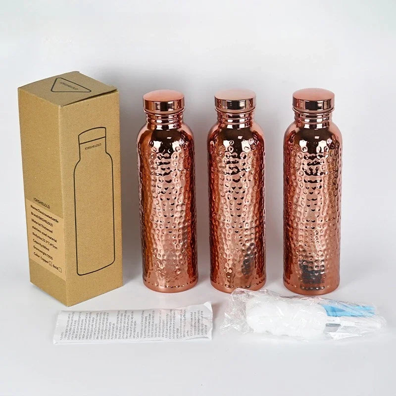 800ml Hammer-Finish Stainless Steel Water Bottle