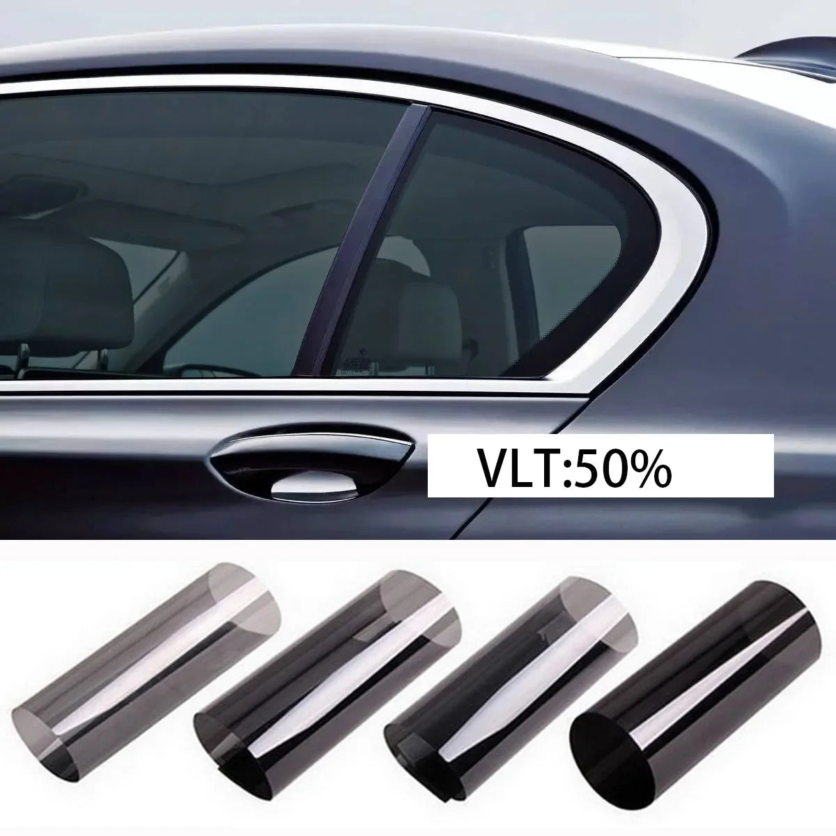 Rolls of professional heat and UV blocking window tint film for automotive glass