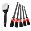 6-Piece Car Detailing Brush Set for Wheels, Dashboards & Vents