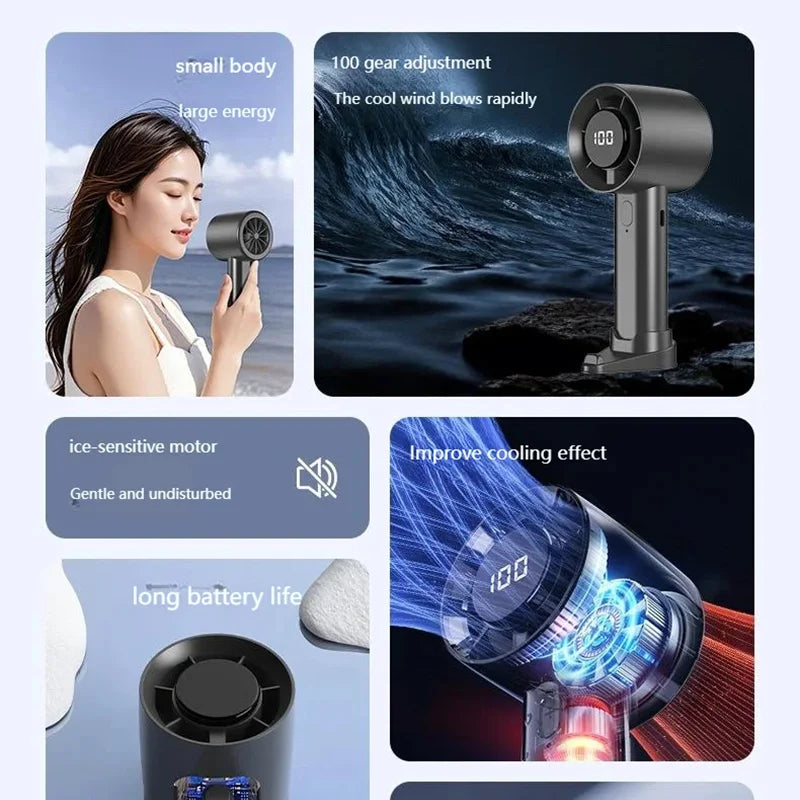 Handgebläse mit LED und digitaler Anzeige