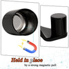 Black magnetic docking hardware cover kit shown being held in place by a strong magnetic pull