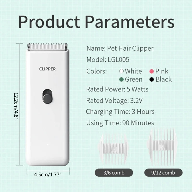 Cordless Electric Pet Hair Trimmer
