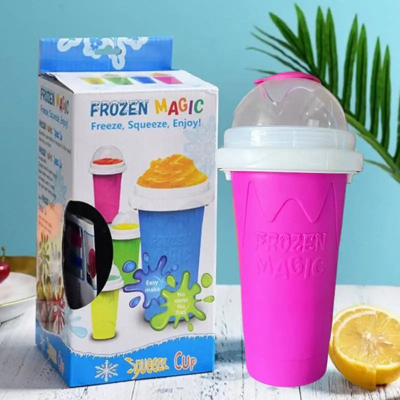 Portable DIY Slushy Maker Cup with Lid and Straw