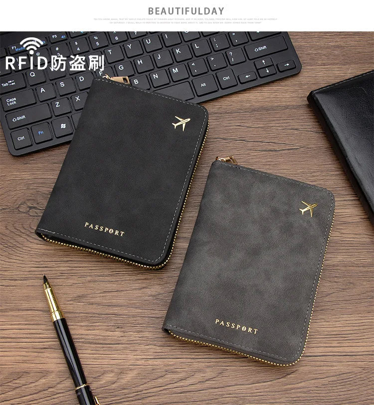 Travel Passport and Wallet Organizer with RFID Protection