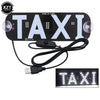 Black LED taxi indicator light panel with a power module and cable for vehicle use.