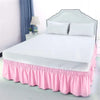 Ruffled Bed Skirt with Elastic Band – No-Lift, Wrinkle-Resistant Design