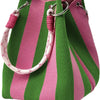 Mini Knitted Colorblock Bucket Bag with Detachable Handle