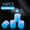 Glow-in-the-Dark Valve Caps for Car, Motorcycle & Bicycle Wheels (Set of 20)
