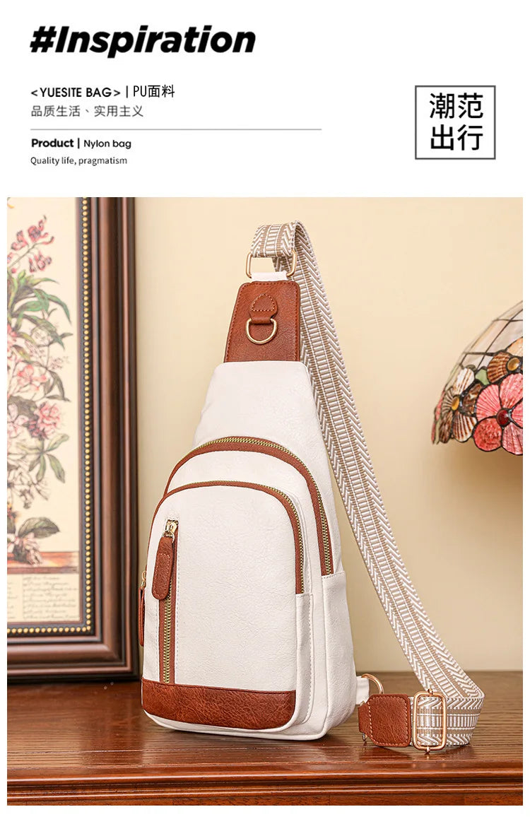 Elegant PU Leather Crossbody Sling Bag for Women