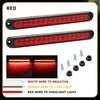 A set of red LED light bars and wiring for vehicle brake, signal, and highlight lights.