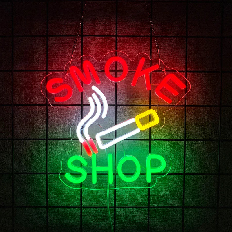 Cigar-Themed LED Neon Wall Sign